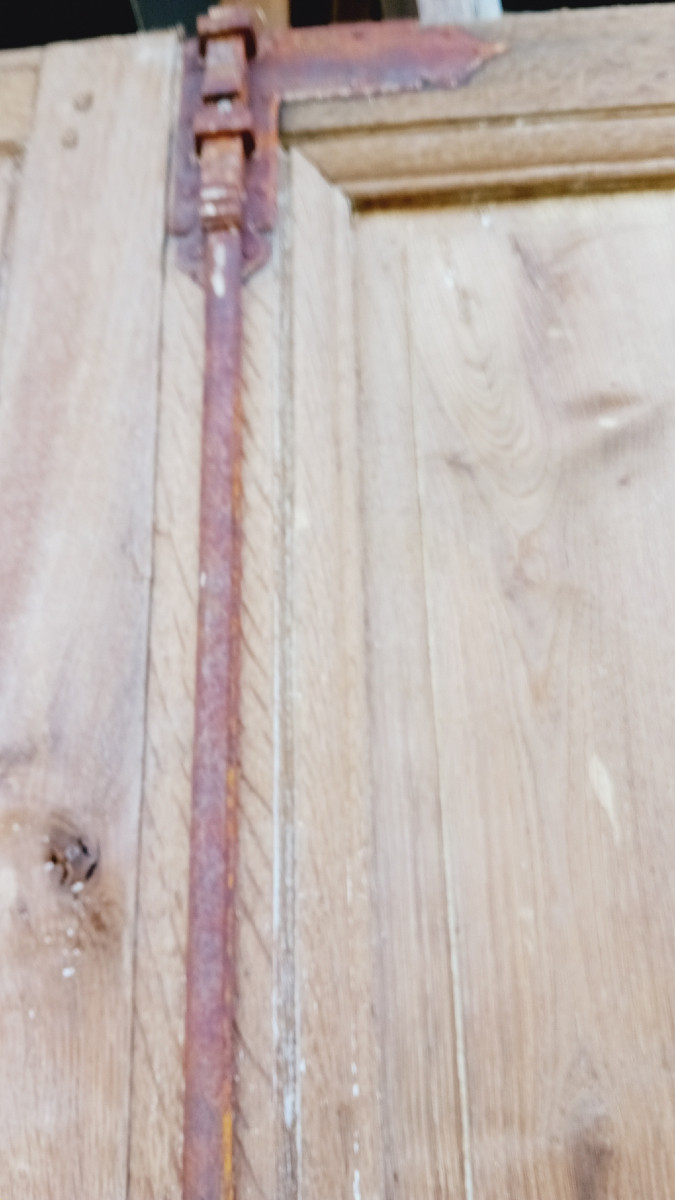 Set Of 3 Pairs Of Double-sided Oak Doors From The 18th Century-photo-2