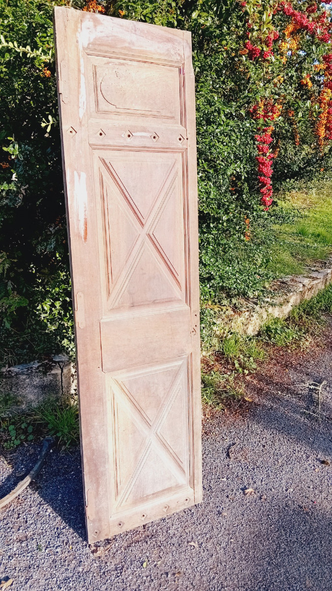 petite porte louis XIII  en noyer, boiserie  double face  17 eme-photo-2