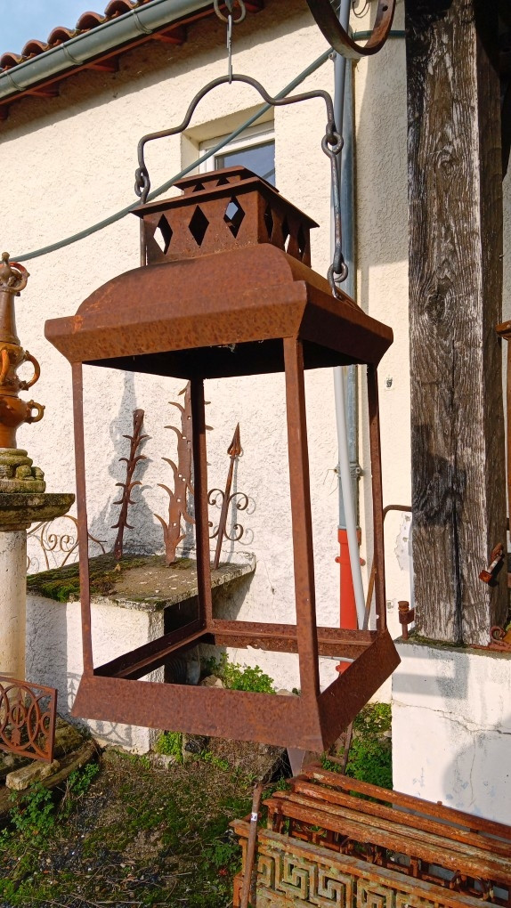 Wroughy Iron Pair Of Lamps-photo-2