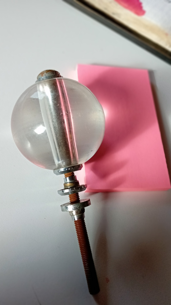 boule d'escalier cristal  des année 50-photo-2