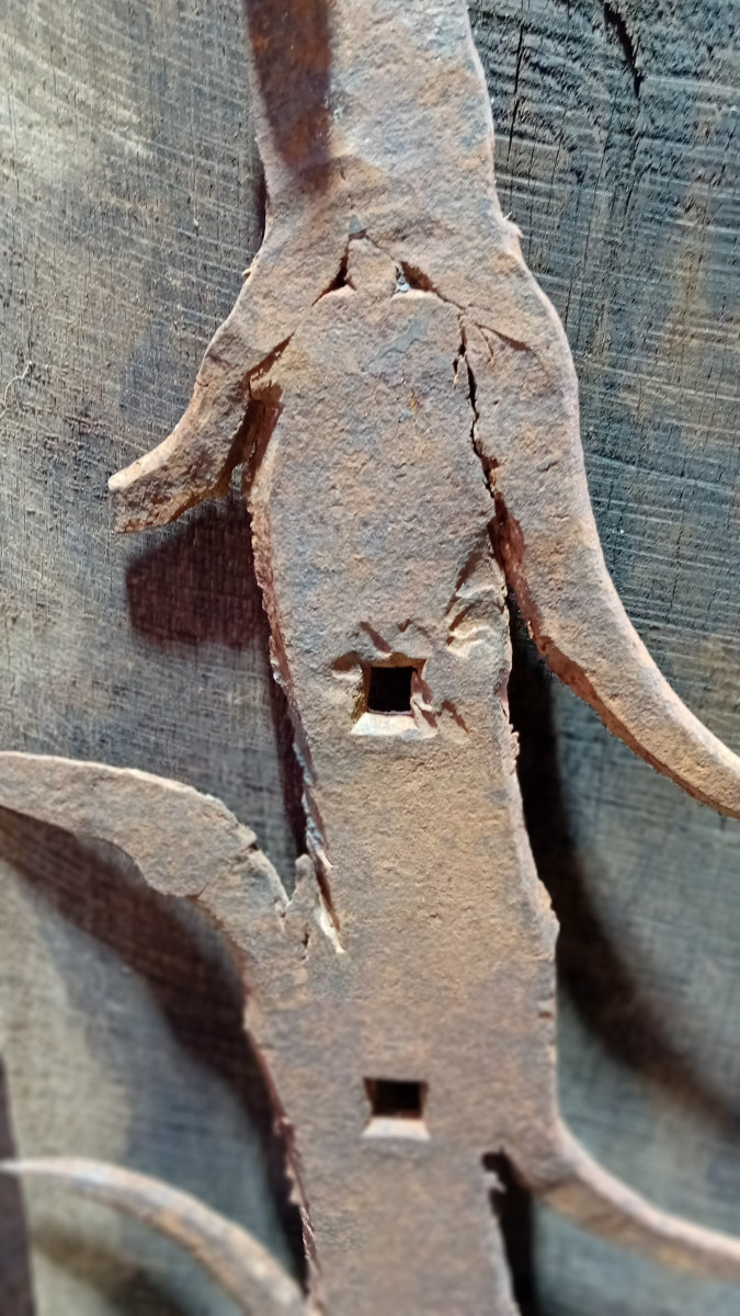 Imposing 17th-century Wrought-iron Defense, Large Cat Evisceration-photo-4