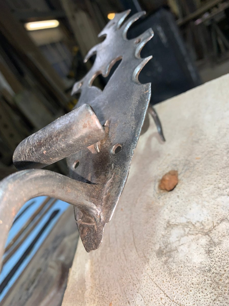 Loquets à poucier ancien fer forgé XIXe siècle-photo-4