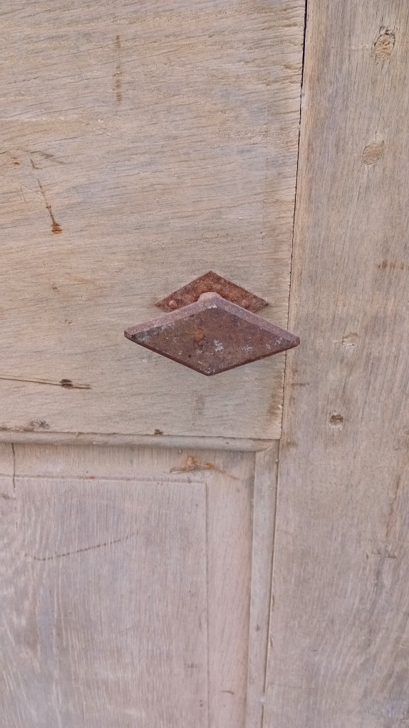 petite porte de communication en chêne,boiserie louis xiv d' epoque-photo-3