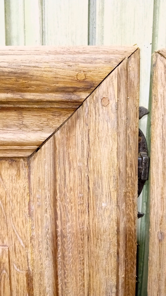 Small Pair Of Narrow Cupboard Doors, Louis XIV Style Woodwork-photo-3