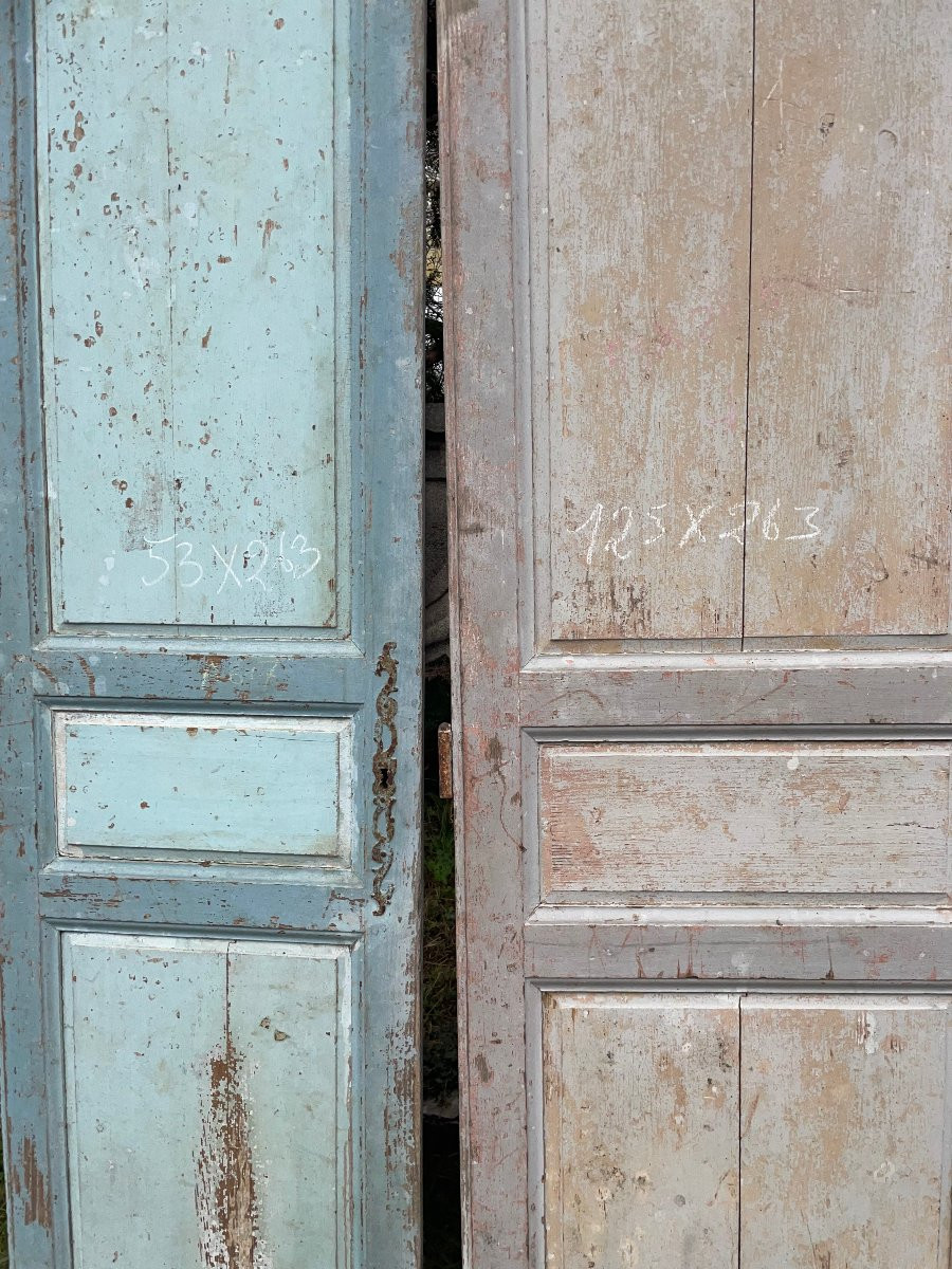 Lot de portes anciennes en sapin -photo-4