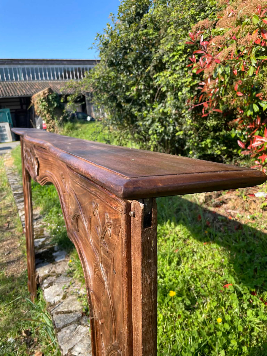 Paire de Cheminée en bois 18e siècle-photo-3