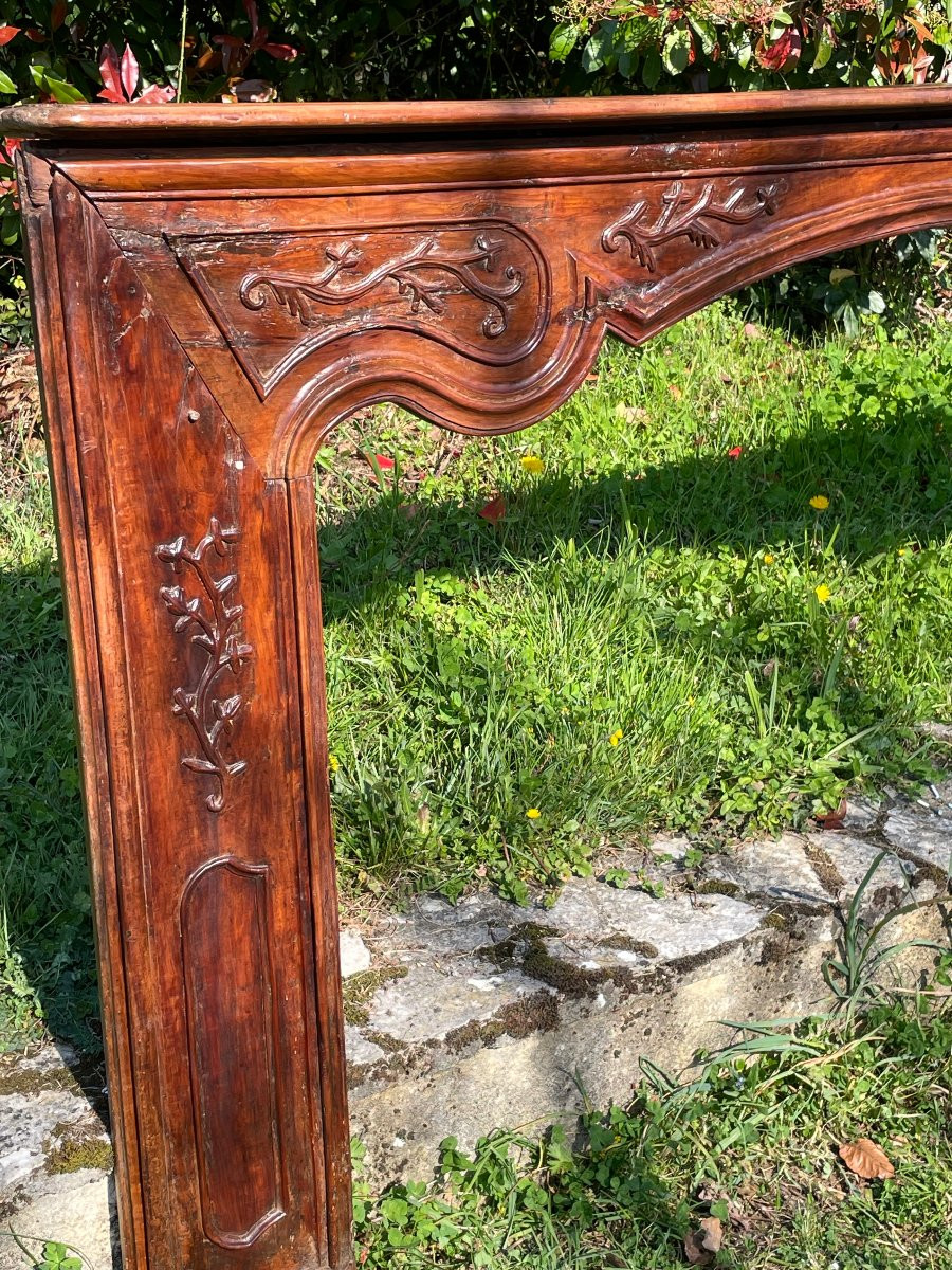 Paire de Cheminée en bois 18e siècle-photo-1