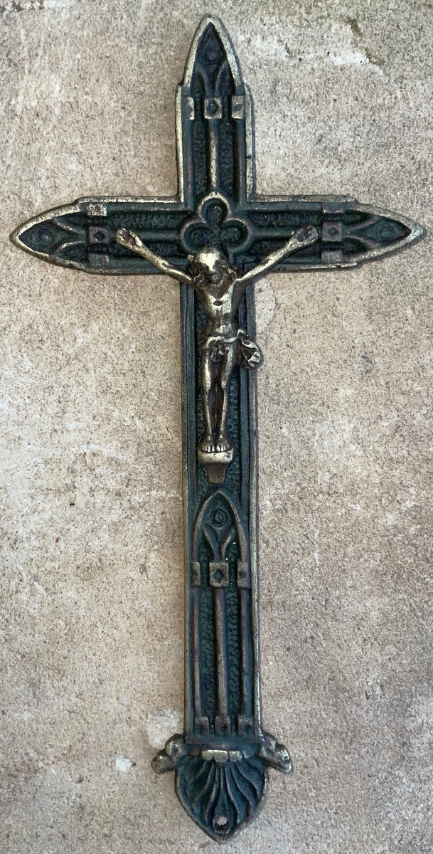 Neo-gothic Wall Crucifix 19th Century