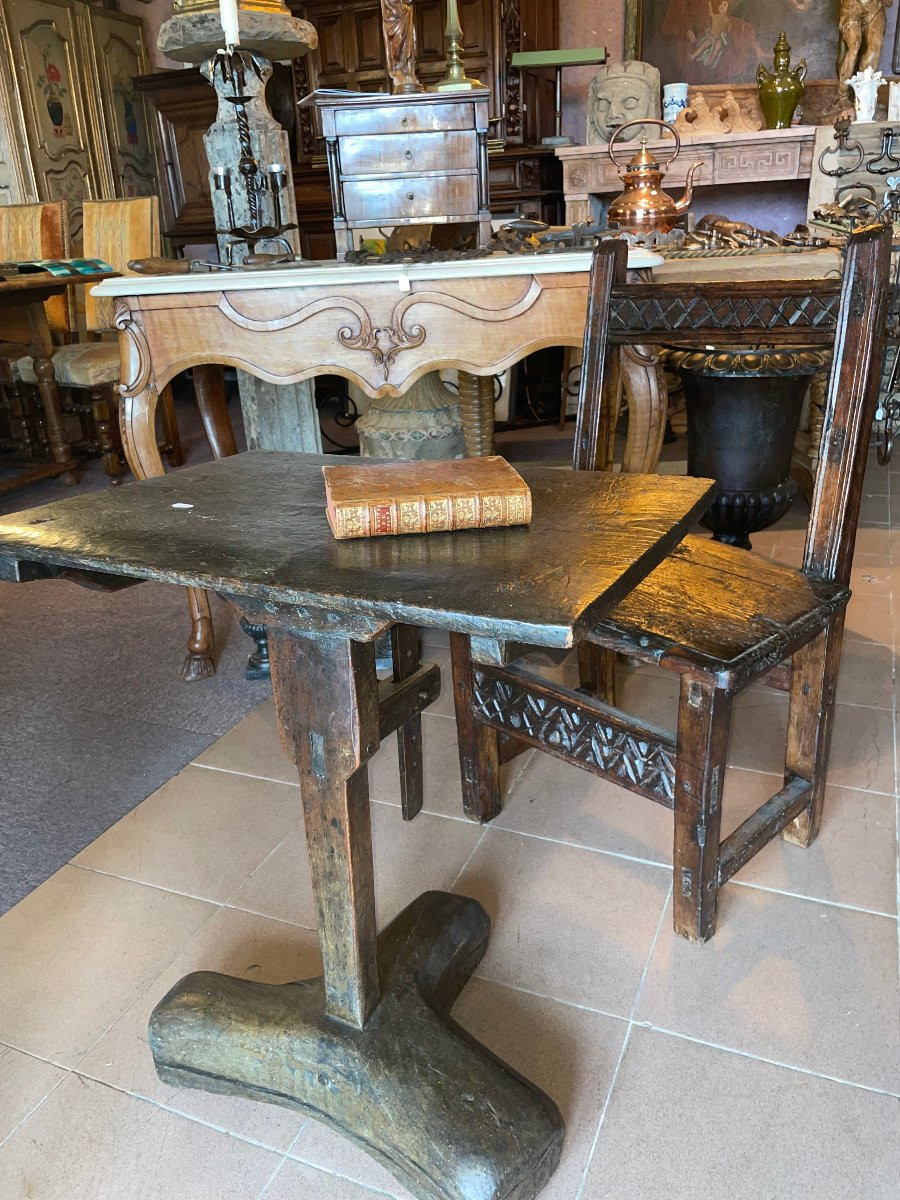 Petite chaise rustique XVIIIe si&egrave;cle-photo-1