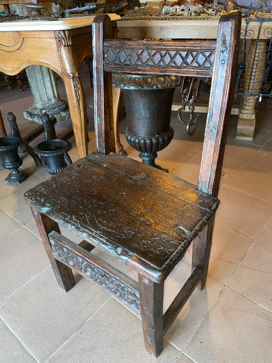 Petite chaise rustique XVIIIe si&egrave;cle-photo-2
