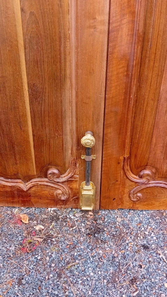 Delicate Pair Of Regency Walnut Doors, Double-sided Louis XV Woodwork-photo-7
