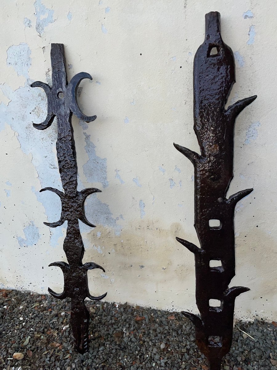 Set Of Wrought Iron Defenses, Cat Etripe 16th To 19th Century-photo-2