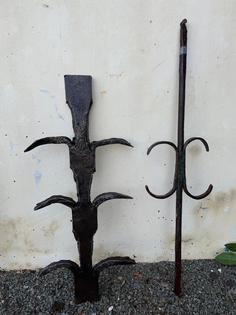 Set Of Wrought Iron Defenses, Cat Etripe 16th To 19th Century-photo-3