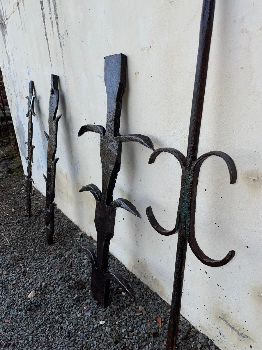 Set Of Wrought Iron Defenses, Cat Etripe 16th To 19th Century-photo-4