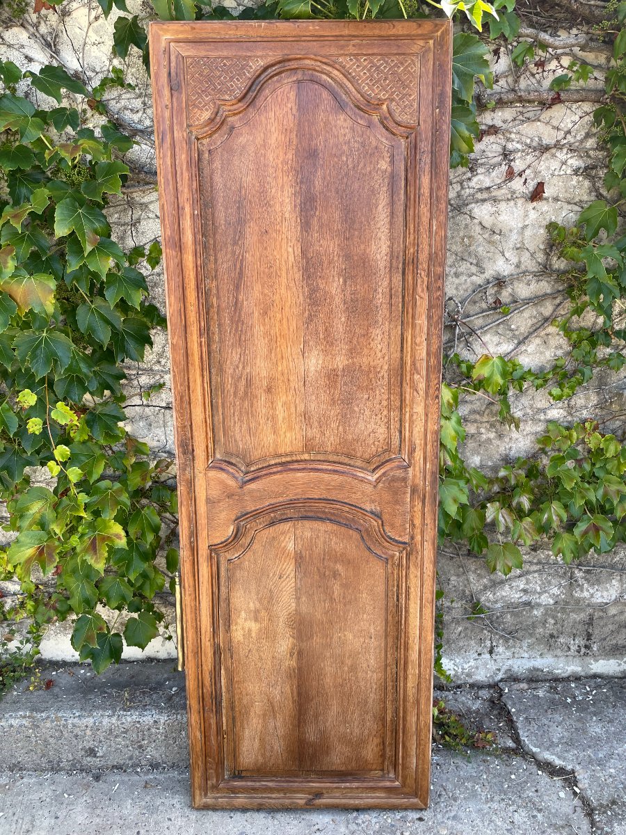 Small Regence-style Closet Door, 60 Cm X 178 Cm, Oak Wood Paneling-photo-2