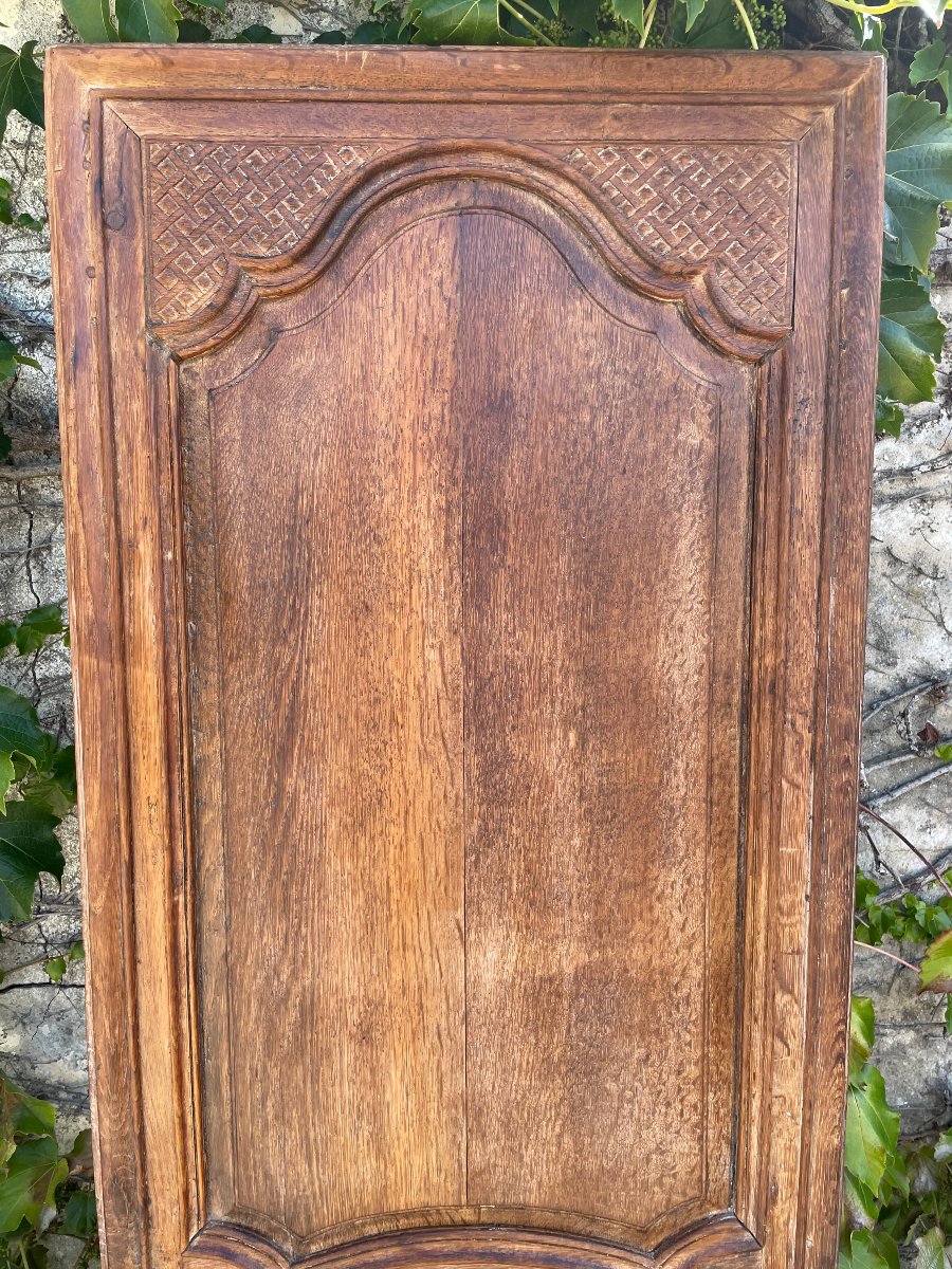 Small Regence-style Closet Door, 60 Cm X 178 Cm, Oak Wood Paneling-photo-3