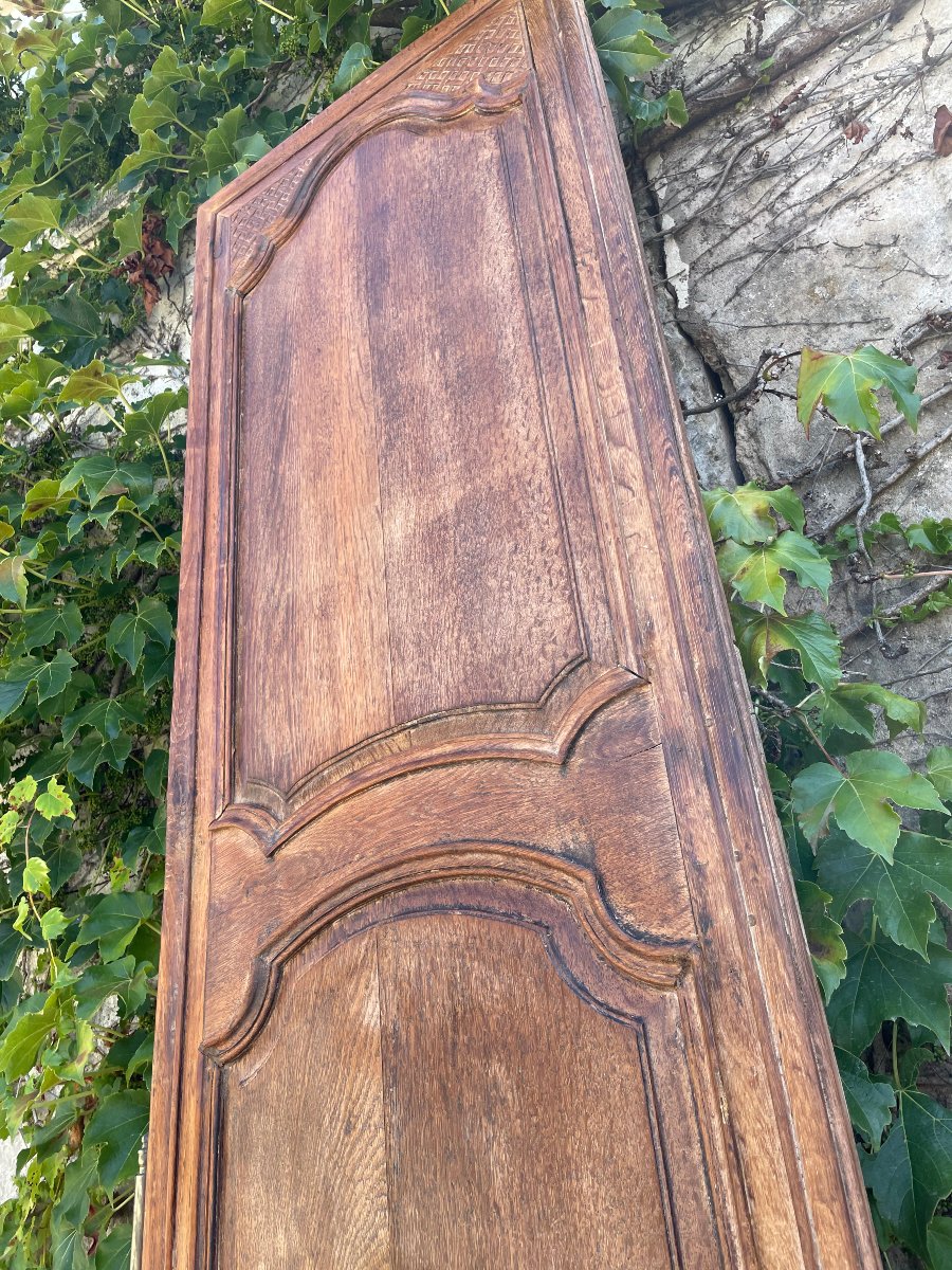 Small Regence-style Closet Door, 60 Cm X 178 Cm, Oak Wood Paneling-photo-4