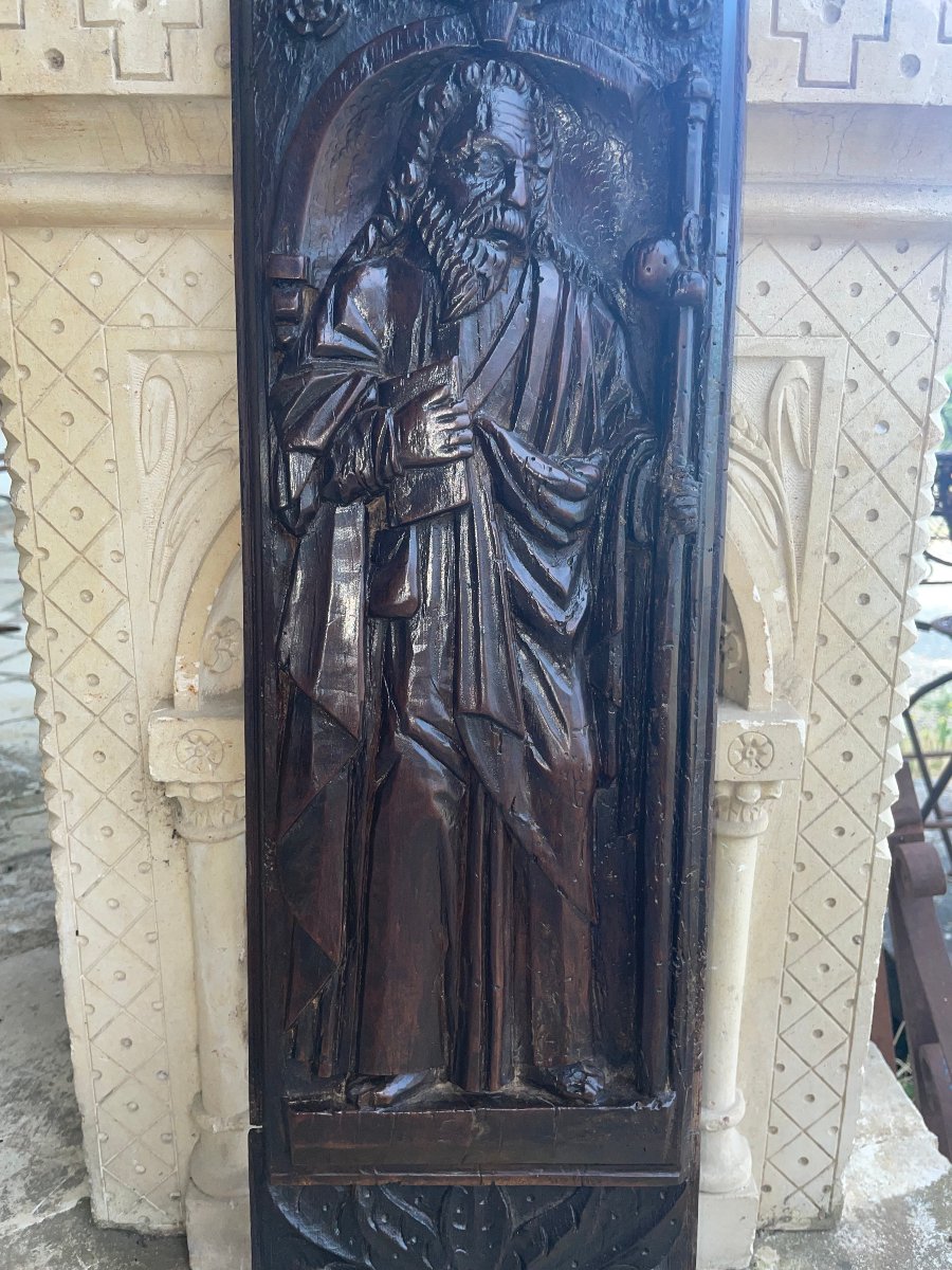panneau en noyer 16 eme, saint jacques le majeur-photo-3