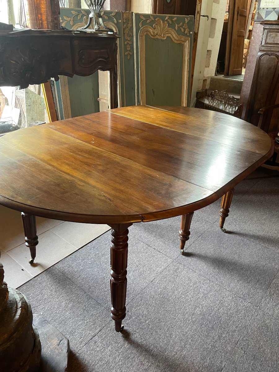 Table Louis Philippe avec deux rallonges -photo-2