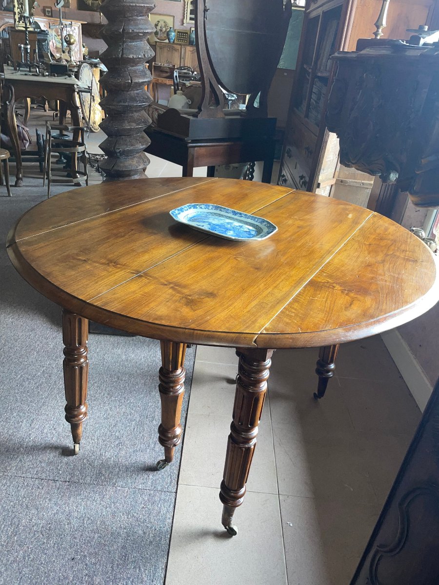 Table Louis Philippe avec deux rallonges -photo-3