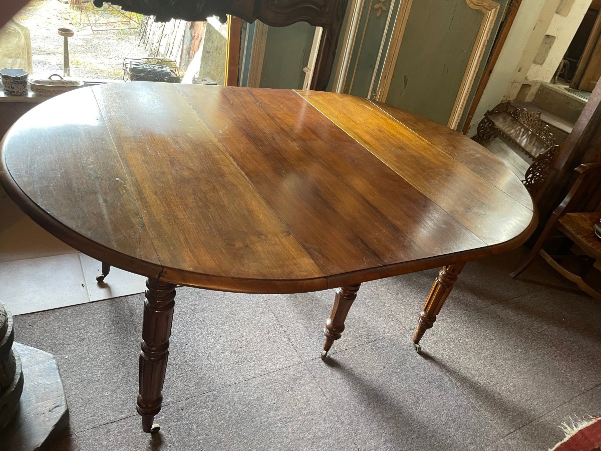 Table Louis Philippe avec deux rallonges 
