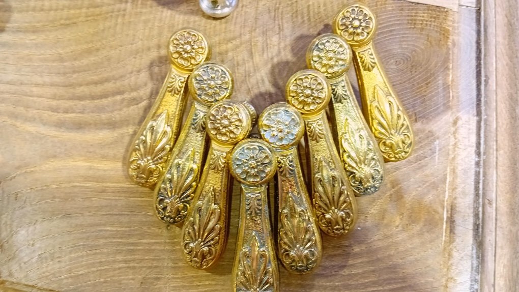 Several Sets Of 19th-century Bronze Door Handles-photo-3