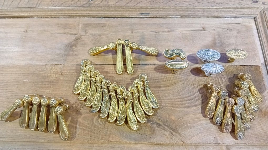 Several Sets Of 19th-century Bronze Door Handles