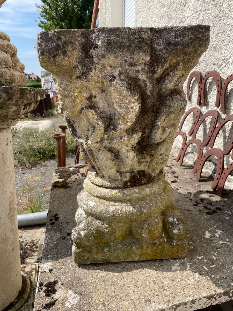 20th-century Reconstituted Stone Planter-photo-2
