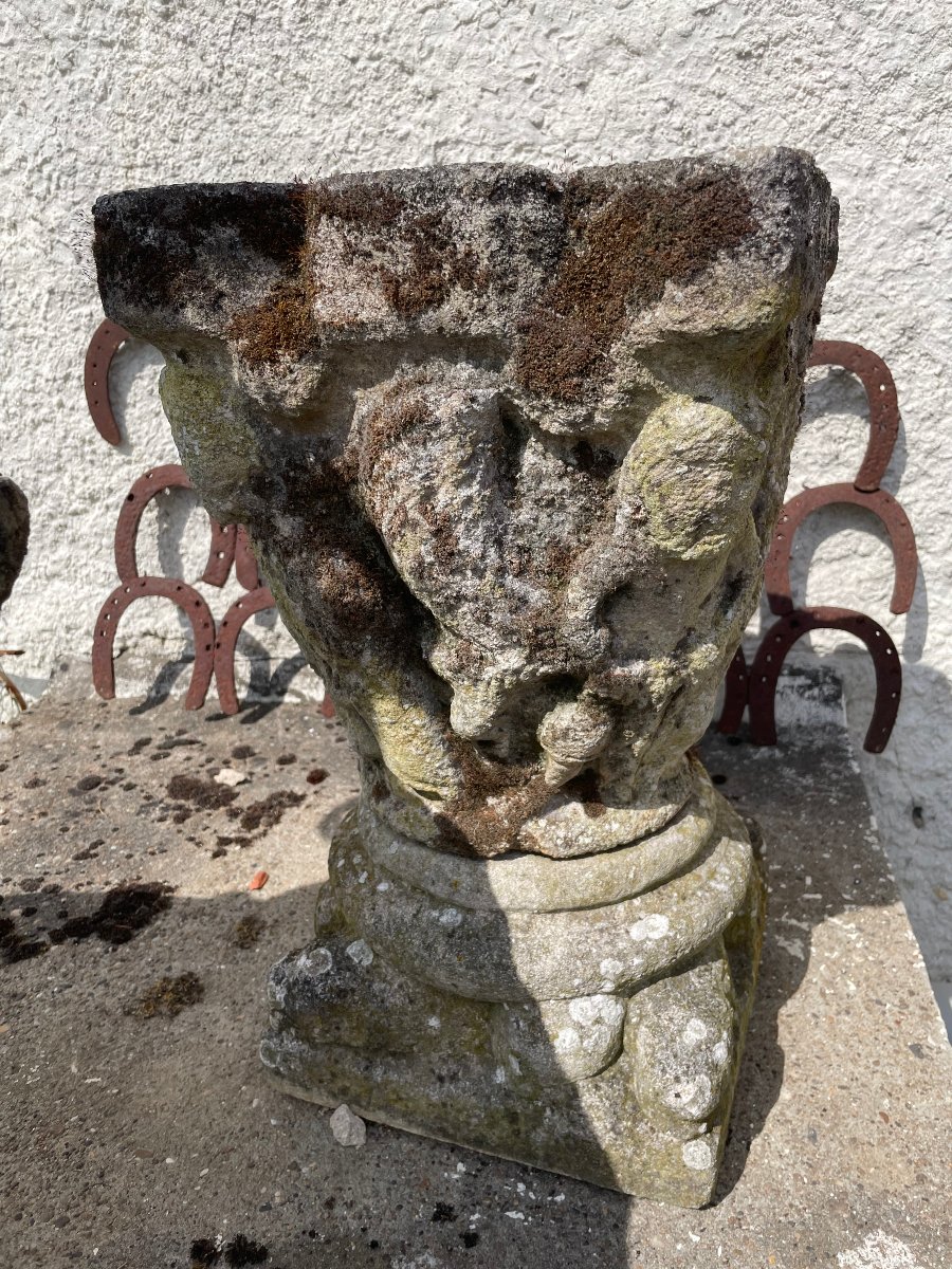 20th-century Reconstituted Stone Planter-photo-4