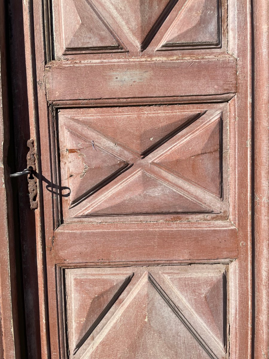 Paire de portes Louis XIII  en noyer  xviieme-photo-4