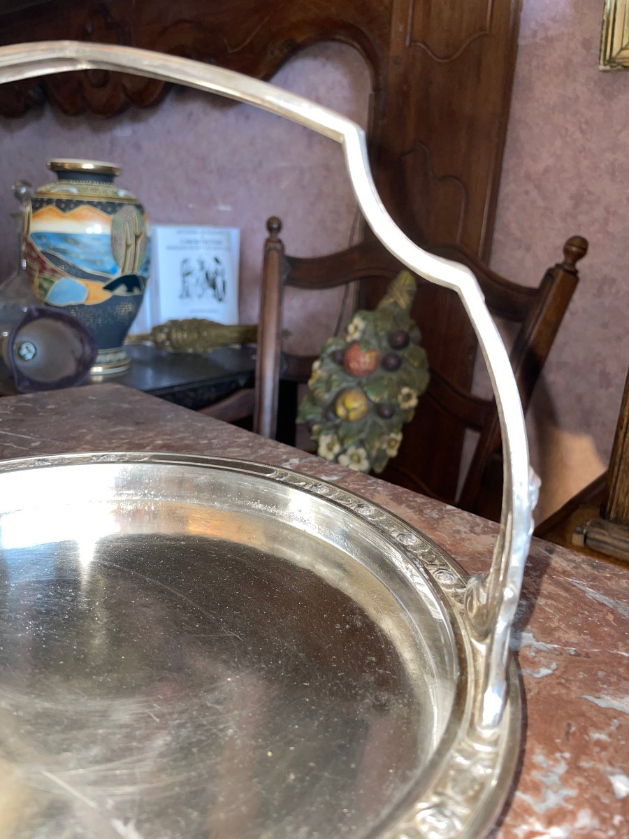 Silver-plated Art Deco Tray With "orfèvrerie d'Art" Hallmark-photo-1