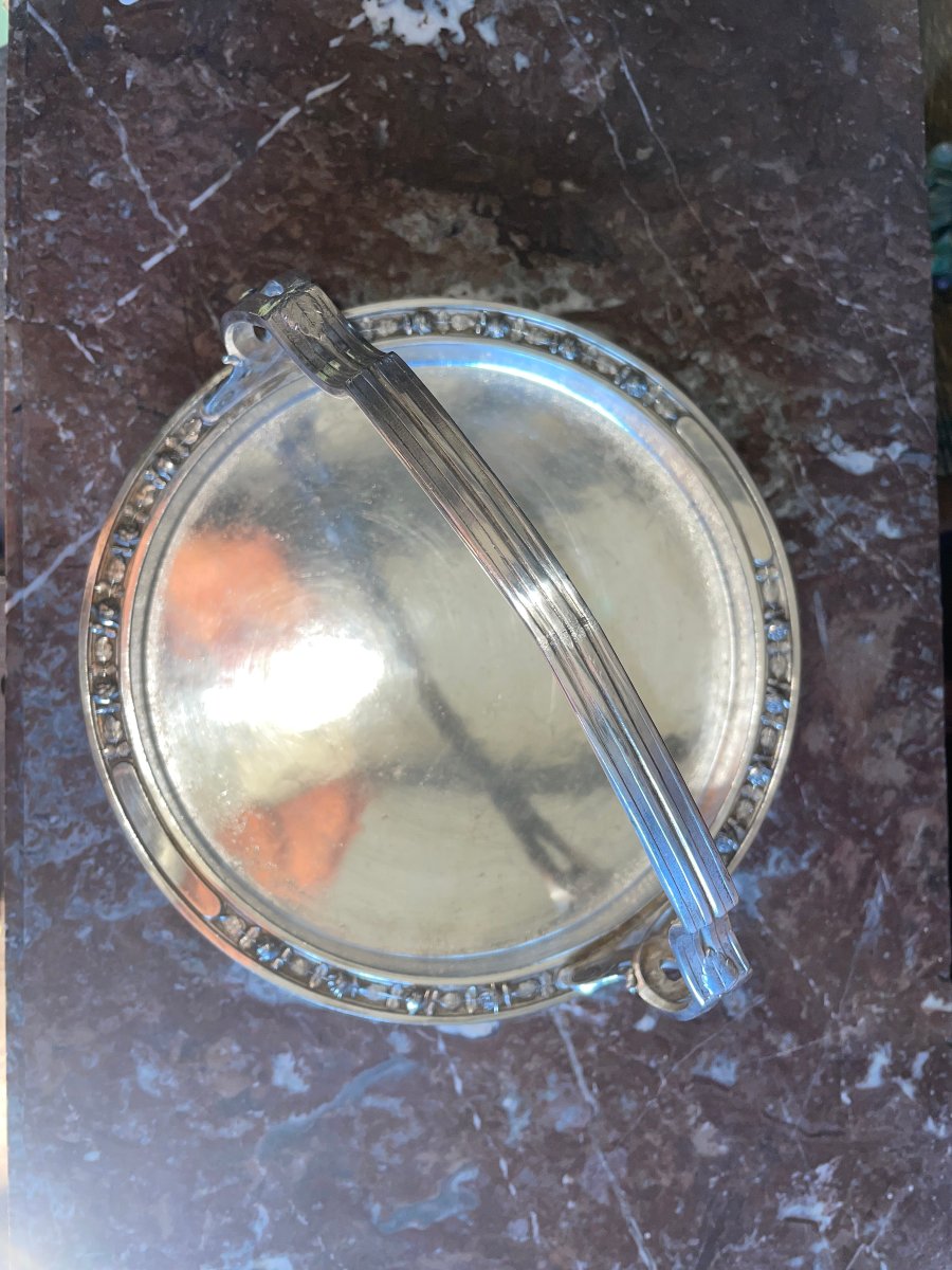 Silver-plated Art Deco Tray With "orfèvrerie d'Art" Hallmark-photo-2