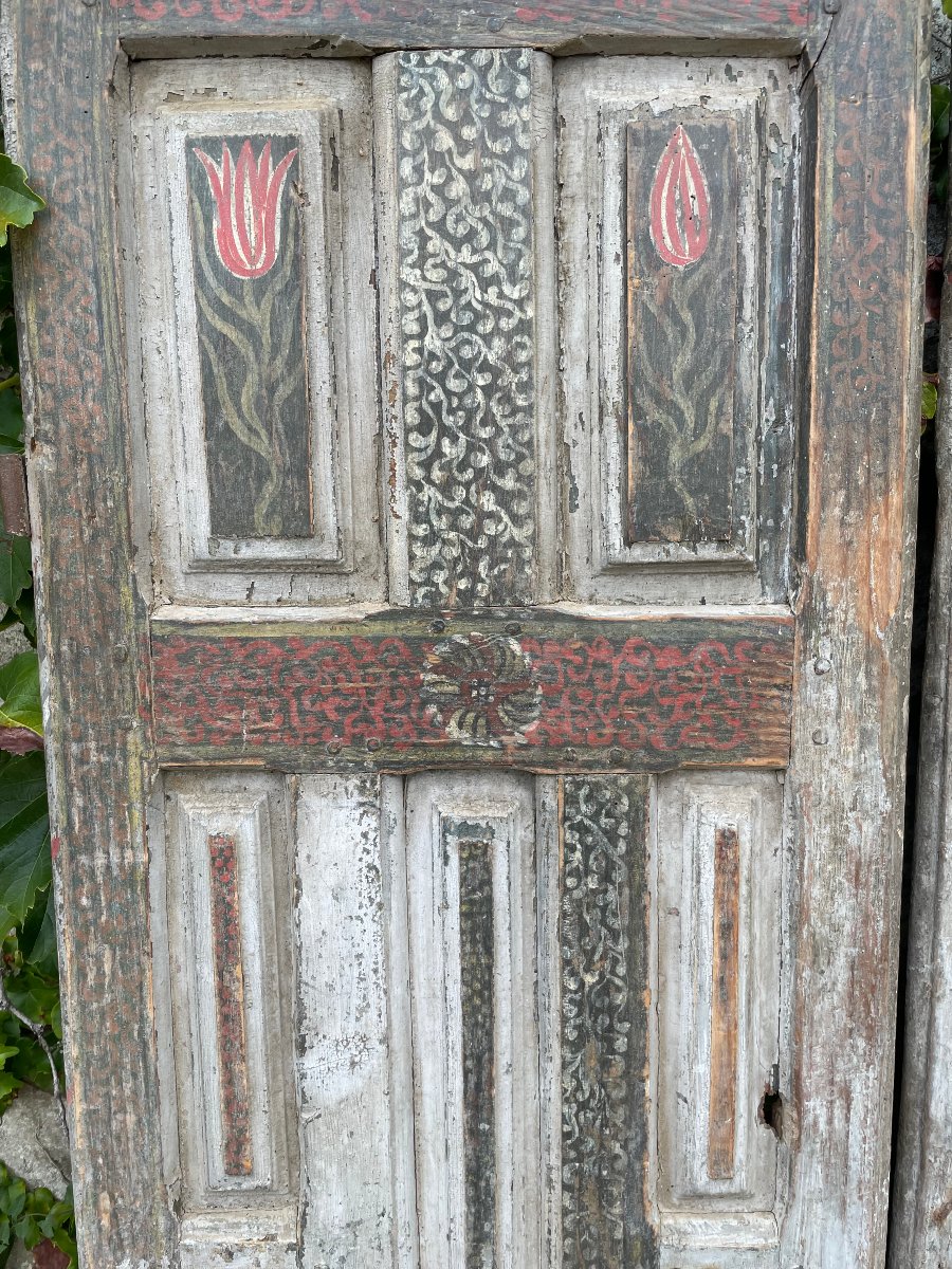Paire de portes XIIe siècle à décor de tulipes -photo-5