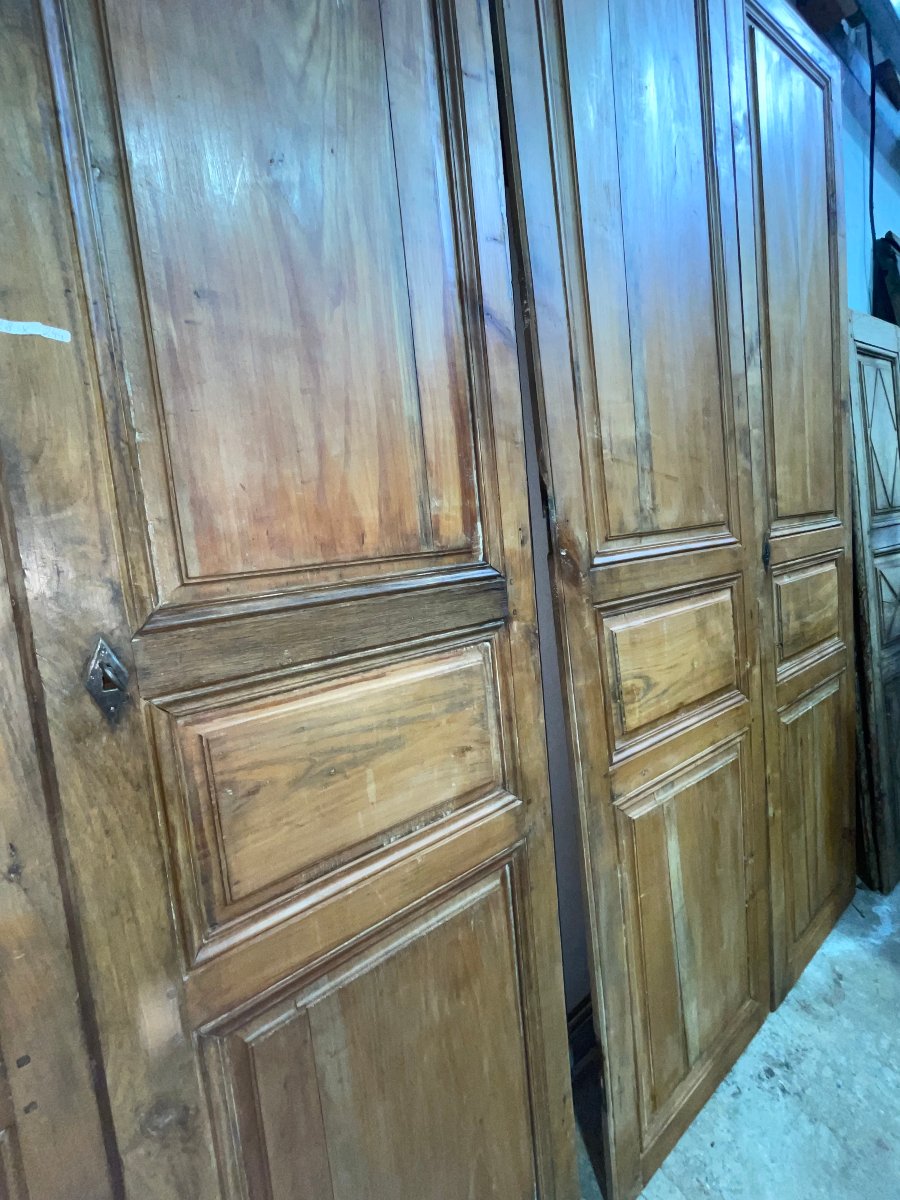 Pair Of 18th-century Cherry Wood Doors -photo-3