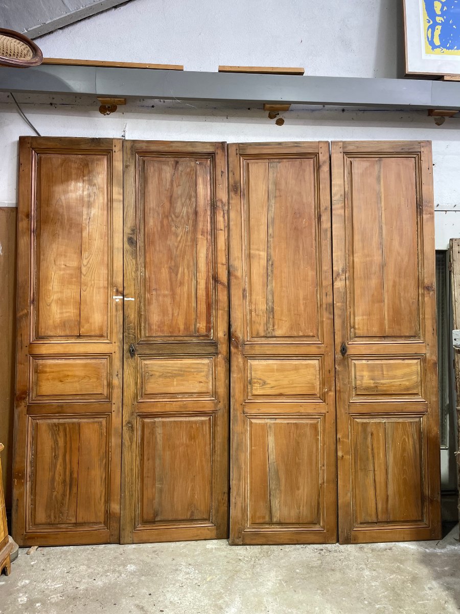 Pair Of 18th-century Cherry Wood Doors -photo-2