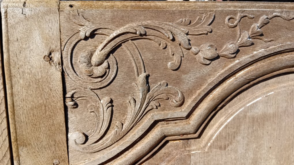 paire de portes regence , boiserie en chêne sculptées-photo-4
