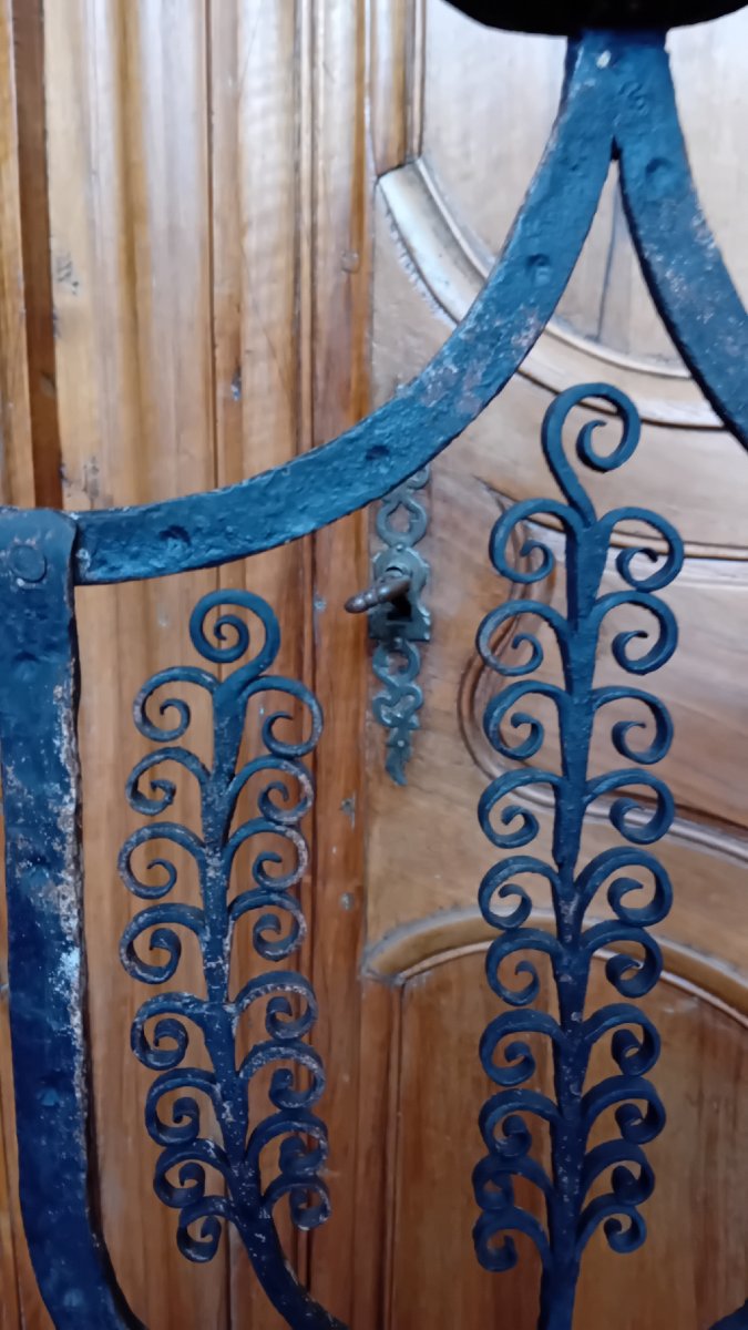 Large 17th-century Wrought-iron Candelabra-photo-4