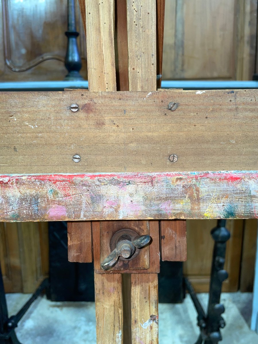 Antique Easel From The 20th Century-photo-3