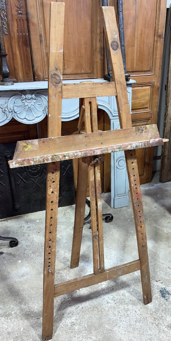 Antique Easel From The 20th Century