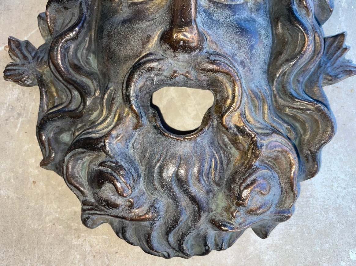 Bronze Mask, Spout, Or Fountain Spout-photo-2