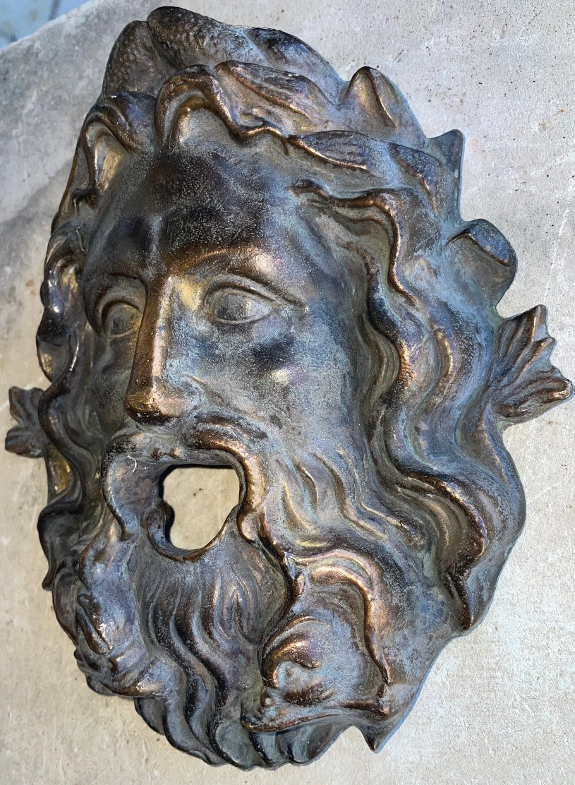 Bronze Mask, Spout, Or Fountain Spout-photo-4