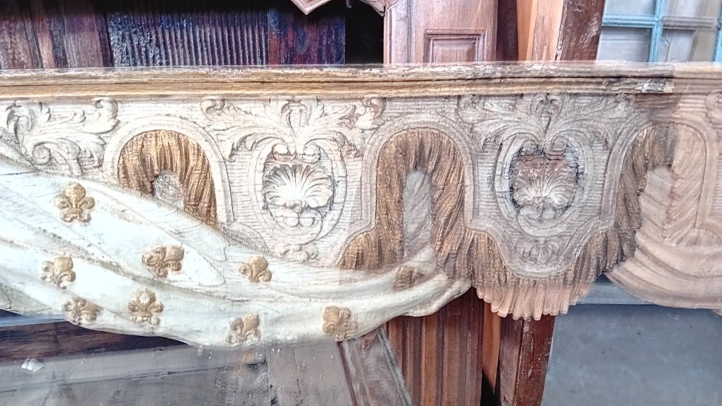 Rare Restored Oak Canopy Bed, 2.80 M-photo-4