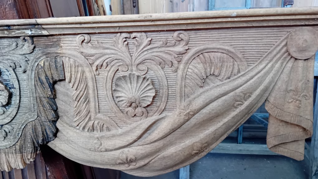 Rare Restored Oak Canopy Bed, 2.80 M-photo-5