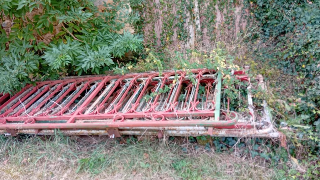 22 ML de grille , garde fou , en fer forgé XIX  eme, rembardes de ponts-photo-2