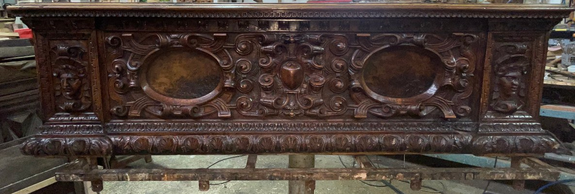 16th-century Italian Walnut Chest, Florentine Cassone-photo-2