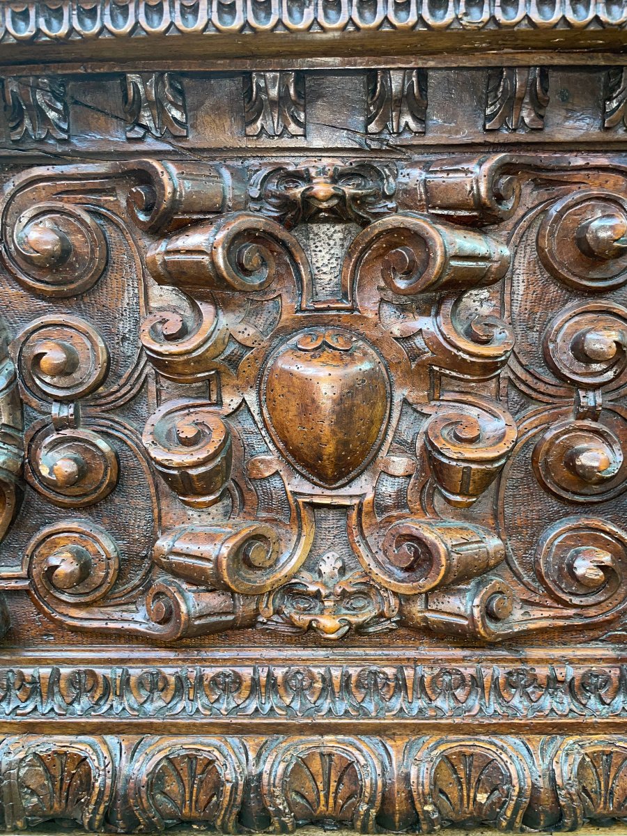 16th-century Italian Walnut Chest, Florentine Cassone-photo-2