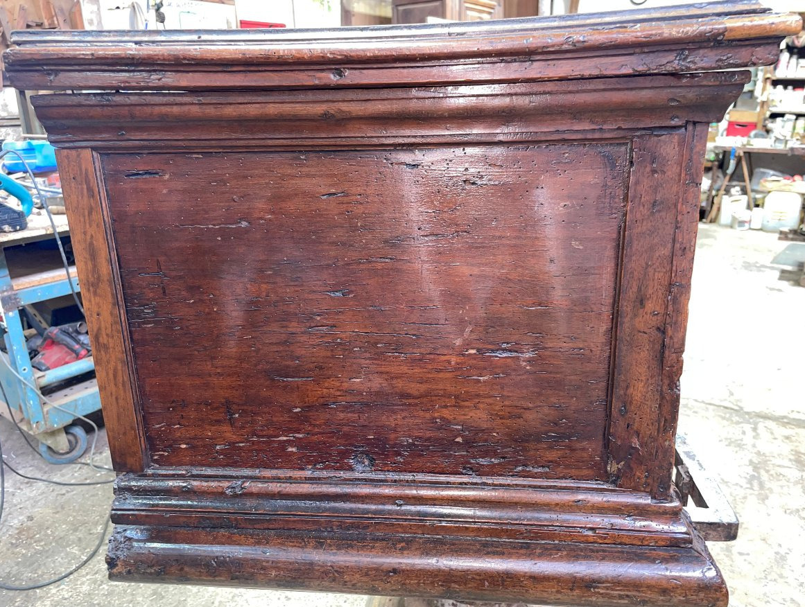 16th-century Italian Walnut Chest, Florentine Cassone-photo-3