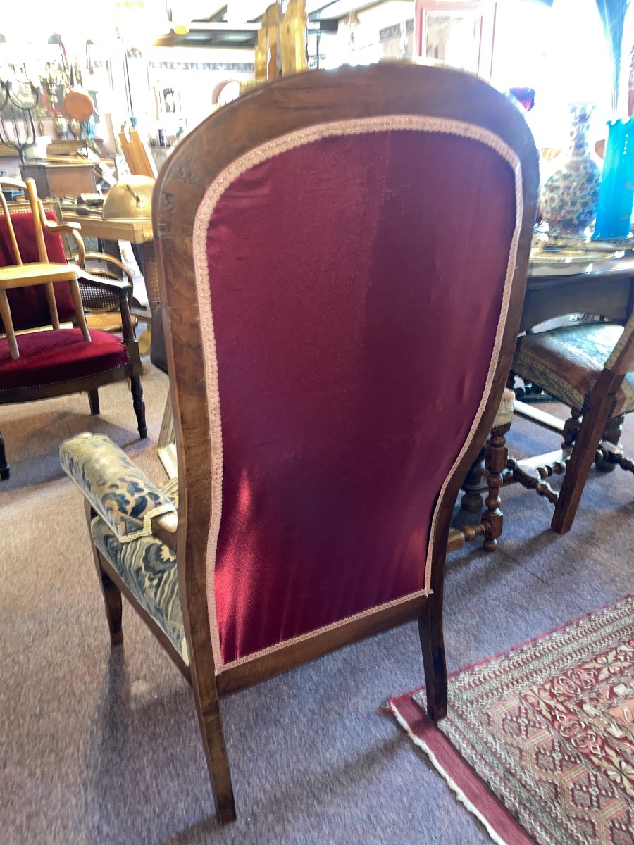 19th-century Voltaire Armchair In Walnut -photo-4