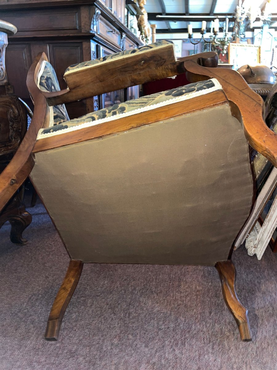 19th-century Voltaire Armchair In Walnut -photo-1