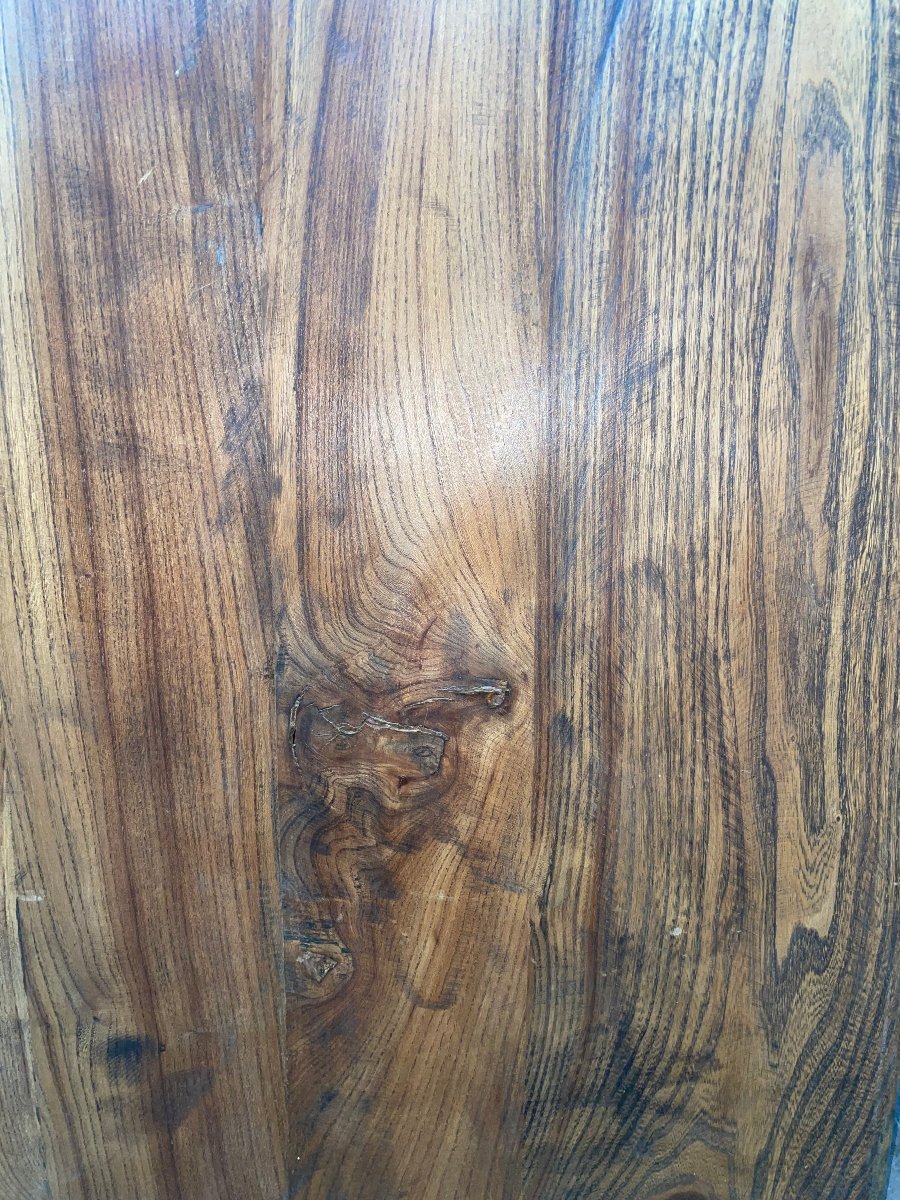  Antique Elm Tabletop, 87 X 212 Cm-photo-2